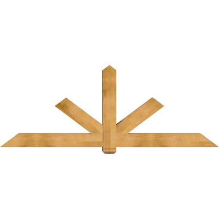 Ekena Millwork Kennewick Rough Sawn Timber Gable Bracket, Western Red Cedar, 96"W x 36"H x 6"D x 6"F, 9/12 Pitch GBW096X36X0606KEN00RWR
